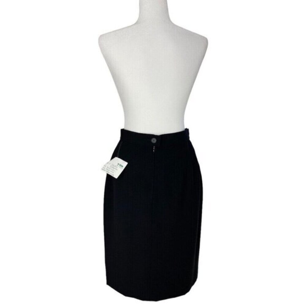 Salvatore Ferragamo Black 100% Wool Pencil Skirt Made in Italy Altered Size 26.6 - Picture 5 of 11